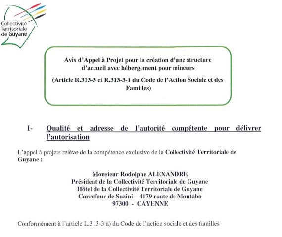 Création d'Une Structure d'Accueil et d'Hébergement