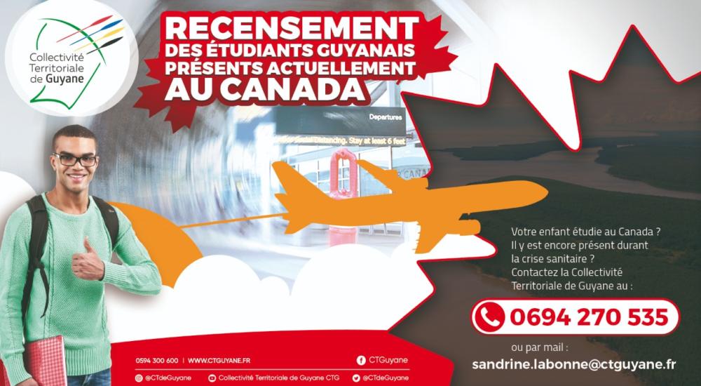 Campagne de recensement des étudiants guyanais présents au Canada