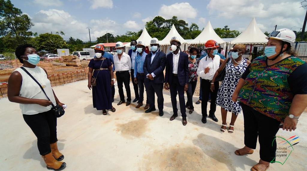 visite du chantier CTG du collège 6 de Saint-Laurent du Maroni