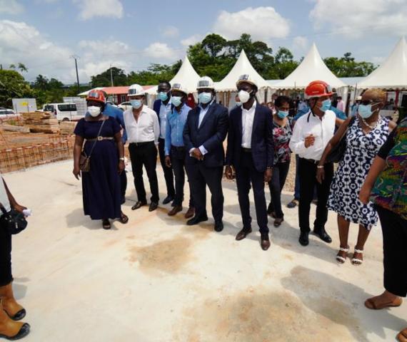 visite du chantier CTG du collège 6 de Saint-Laurent du Maroni