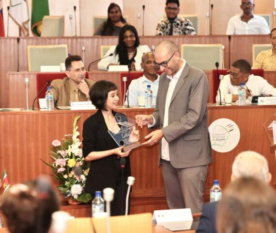 cérémonie de remise des prix du concours d'architecture Lékòl.